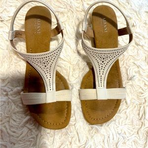 Alfani white perforated sandals 9 M